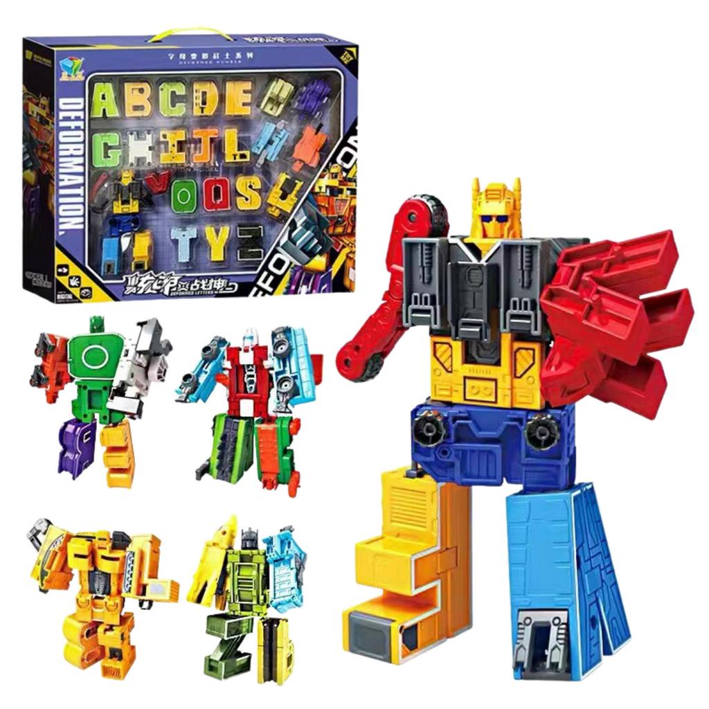 Đồ chơi xếp chữ cho bé bộ xếp chữ robots đồ chơi giáo dục cho bé trai và bé gái