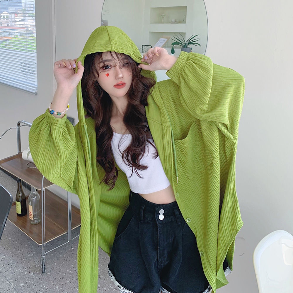 Áo Khoác Sơ Mi Chống Nắng Tay Dài Dáng Rộng Phong Cách Hàn Quốc Thời Trang Mùa Hè 2022 Mới
