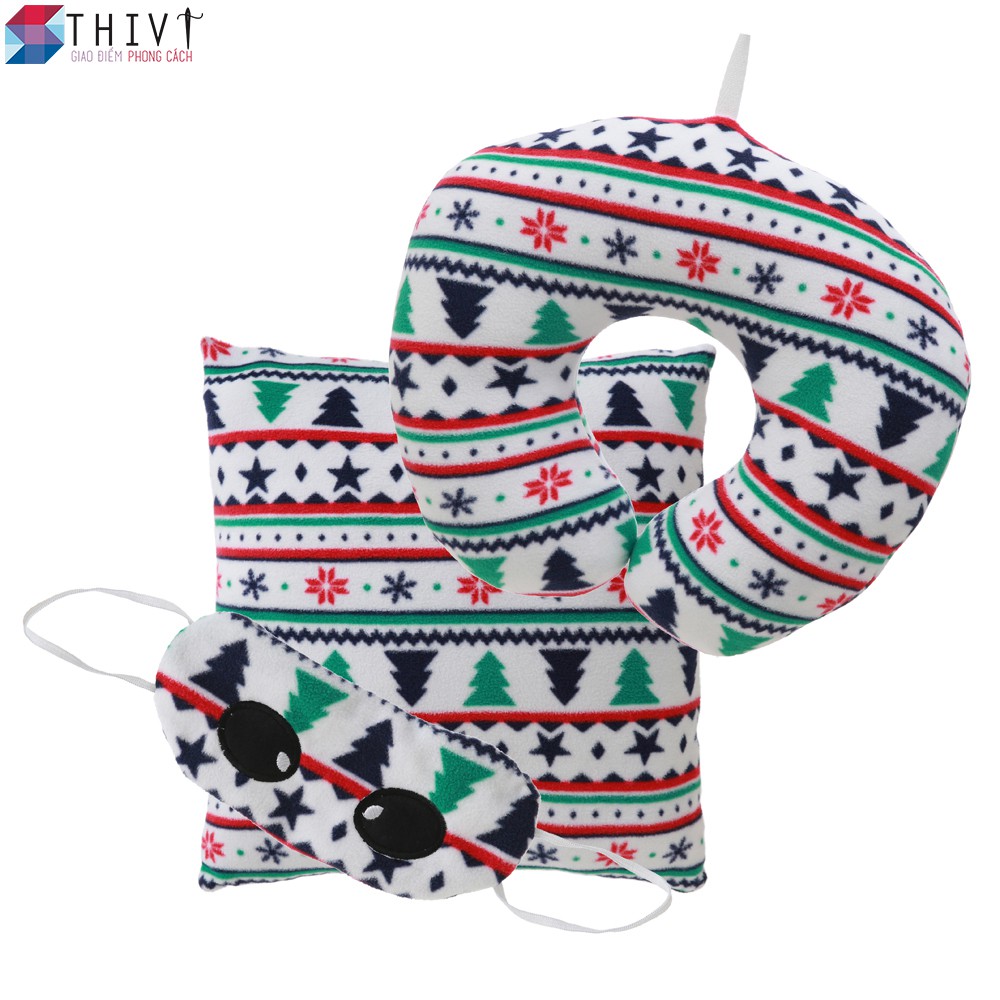 Combo Gối Tựa Lưng, Gối Kê Cổ Chữ U và Bịt Mắt cây thông 51