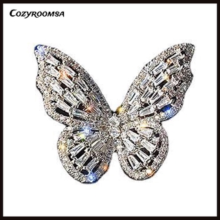 BUTTERFLY Nhẫn Hở Đính Đá Quý Hình Bướm Sang Trọng Thời Trang Cho Nữ