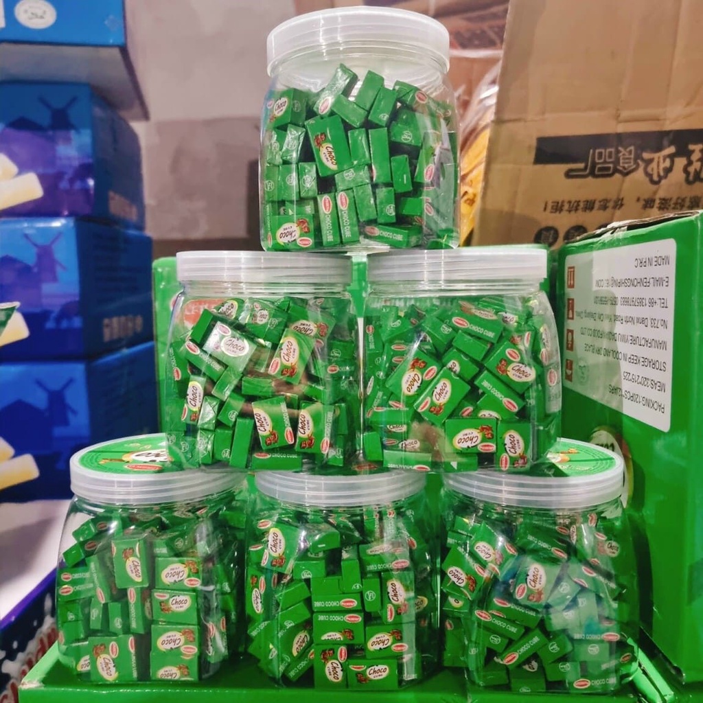 [ Sẵn hàng - Sale ] Kẹo viên sữa chua MILK / CHOCO CUBE  hộp siêu lớn 120 viên siêu ngon