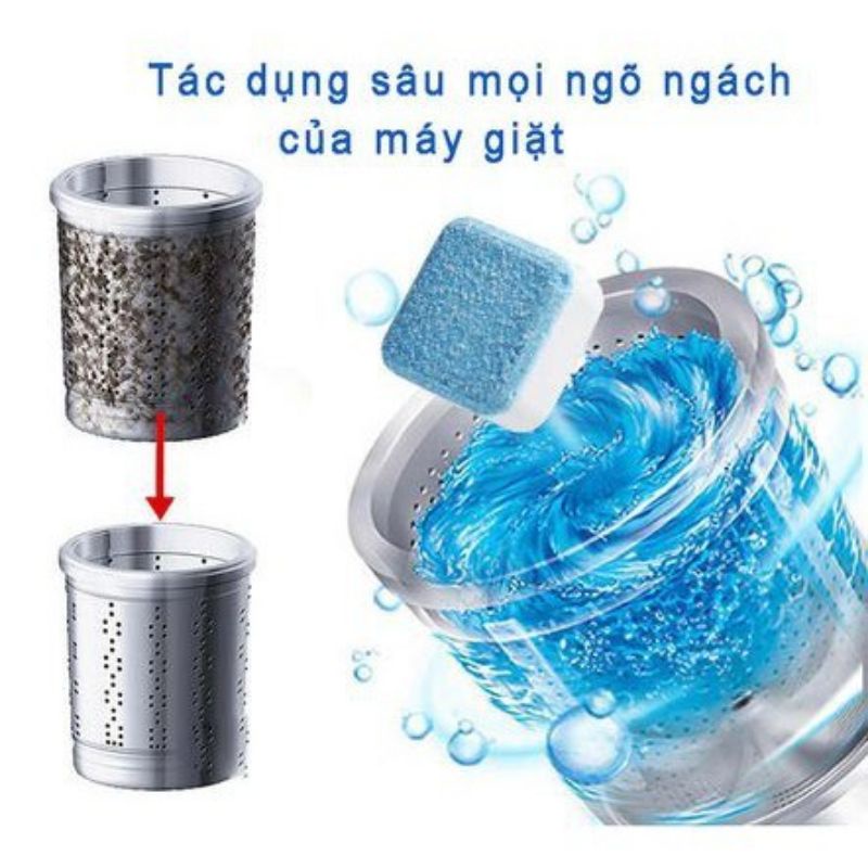 Viên tẩy lông máy giặt, bột tẩy lồng máy giặt siêu sạch,diệt khuẩn