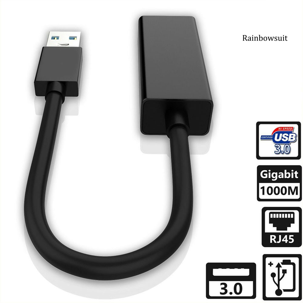 Bộ Chuyển Đổi Mạng Rb-Usb 3.0 Gigabit Ethernet Lan Rj45 1000mbps Cho Windows / Mac