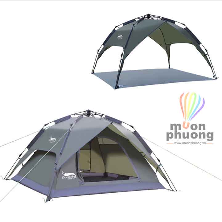 Lều tự bung 2 lớp chống mưa Desert Fox giúp dựng và hạ lều đơn giản nhanh chóng chỉ bằng thao tác kéo và mở/gập