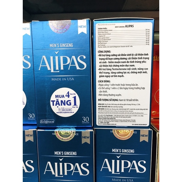 Sâm Alipas platinum 30viên