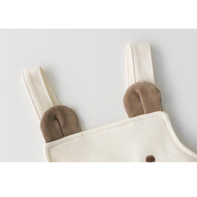 Bộ 2 Món Áo Liền Quần Có Mũ Vải Cotton Cho Bé Sơ Sinh 0-24 Tháng