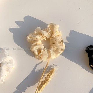 Cột tóc vải Scrunchies lụa mềm sao bling BeBie BP168