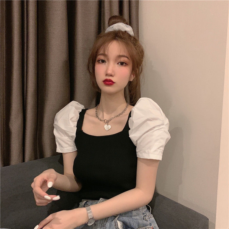 Áo Thun Nữ Tay Ngắn Cổ Vuông Thời Trang Quyến Rũ | BigBuy360 - bigbuy360.vn