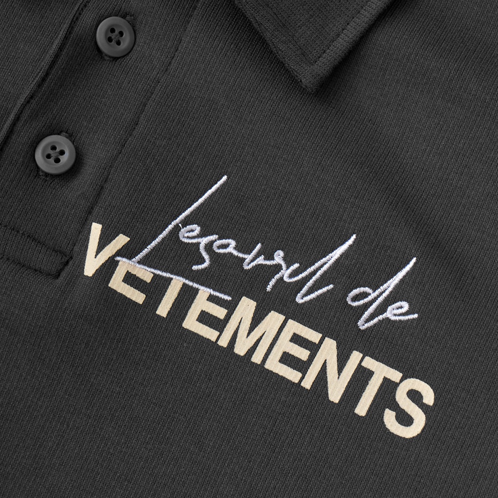 Áo Polo Lesavril de Vetements LD sur V Dark Gray