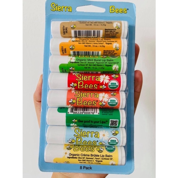 Son dưỡng môi hữu cơ Sierra Bees organic lip balm 4.25g