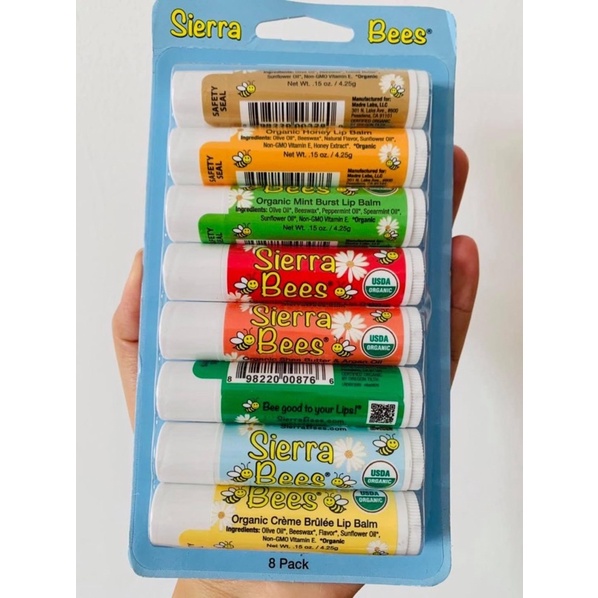 Son dưỡng môi hữu cơ Sierra Bees organic lip balm 4.25g