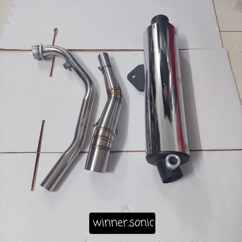 PÔ CBR REDLEO KÈM CỔ INOX 2 KHÚC GẮN Winner - Satria - Ex150 - Sonic - Raider -Ex155