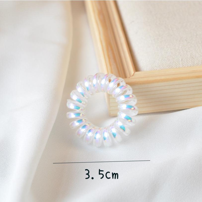Dây buộc tóc lò xo ánh màu ngọc nhẹ nhàng, nữ tính phong cách Hàn Quốc LEVAN PKTR.07