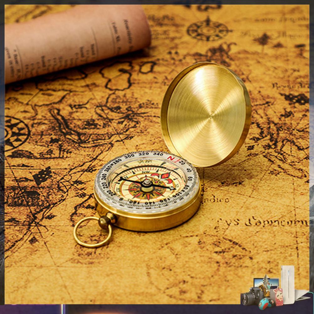 La bàn mini phát sáng chất liệu đồng cao cấp