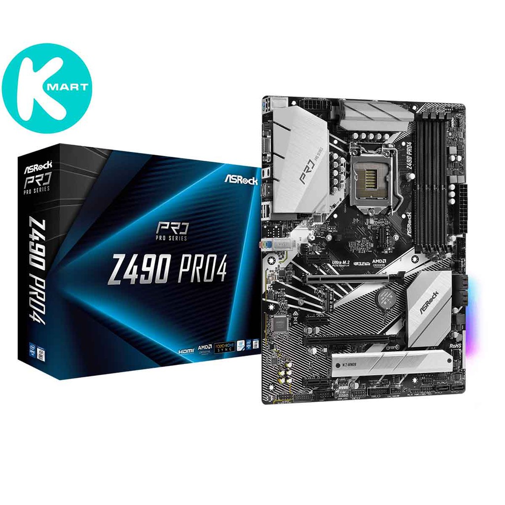 Bo Mạch Chủ Mainboard ASRock Z490 Pro4 - Hàng Chính Hãng