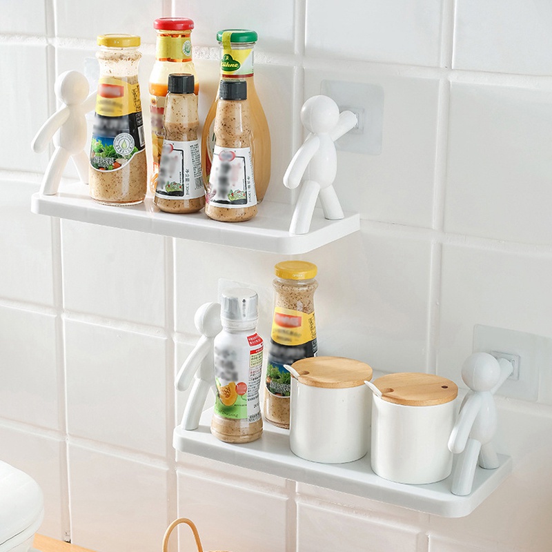 Giá Đỡ Gắn Tường Không Đục Lỗ Sáng Tạo Sắp Xếp Gọn Gàng Cho Nhà Bếp