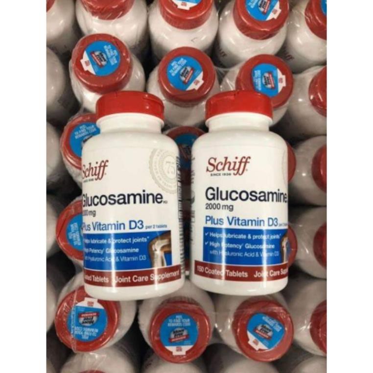 Viên Uống Trị Viêm Khớp Schiff Glucosamine 2000mg Plus vitamin D3 date 2022