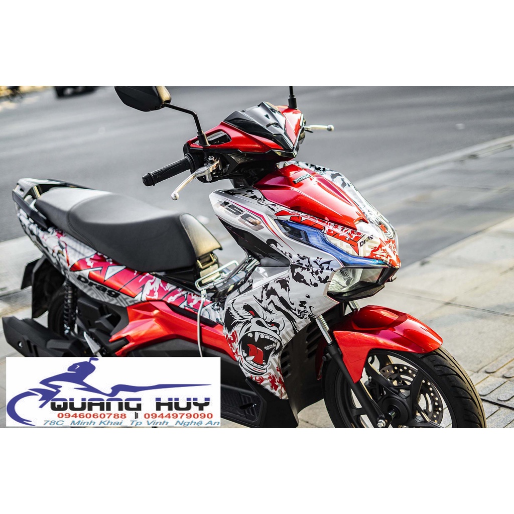 Tem Trùm Airblade Trắng Đen,Team Decal AB 2020 King Kong