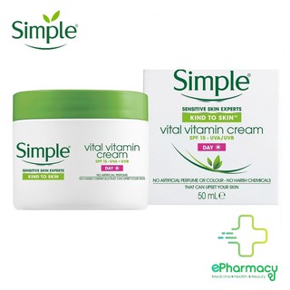 Kem Dưỡng Ẩm Simple Ngày, Đêm - Simple Day, Night Cream Kind To Skin Vital Vitamin 50ml