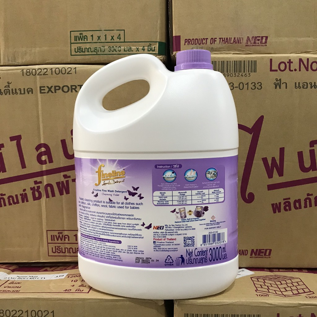 &lt; Có tem chống giả, vat 10%&gt; Nước giặt xả đậm đặc Fineline 3000ml Thái Lan