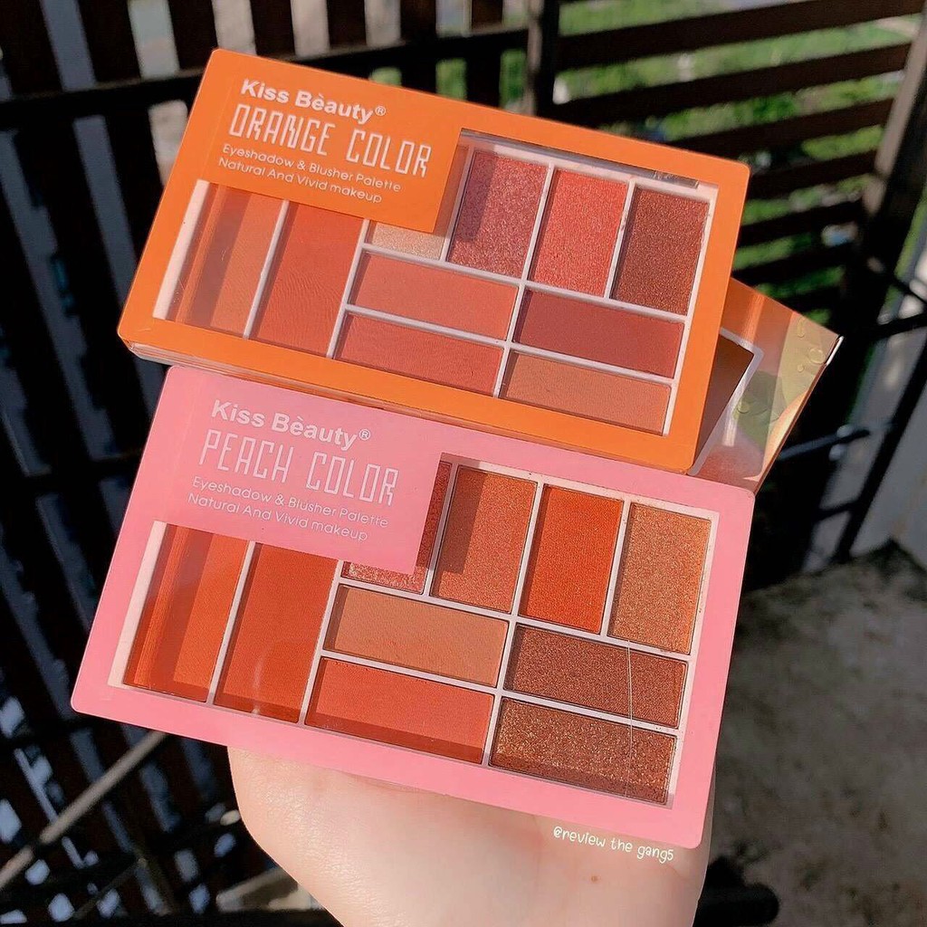 Phấn mắt Natural Vivid 10 ô kèm má hồng Orange &amp; Peach