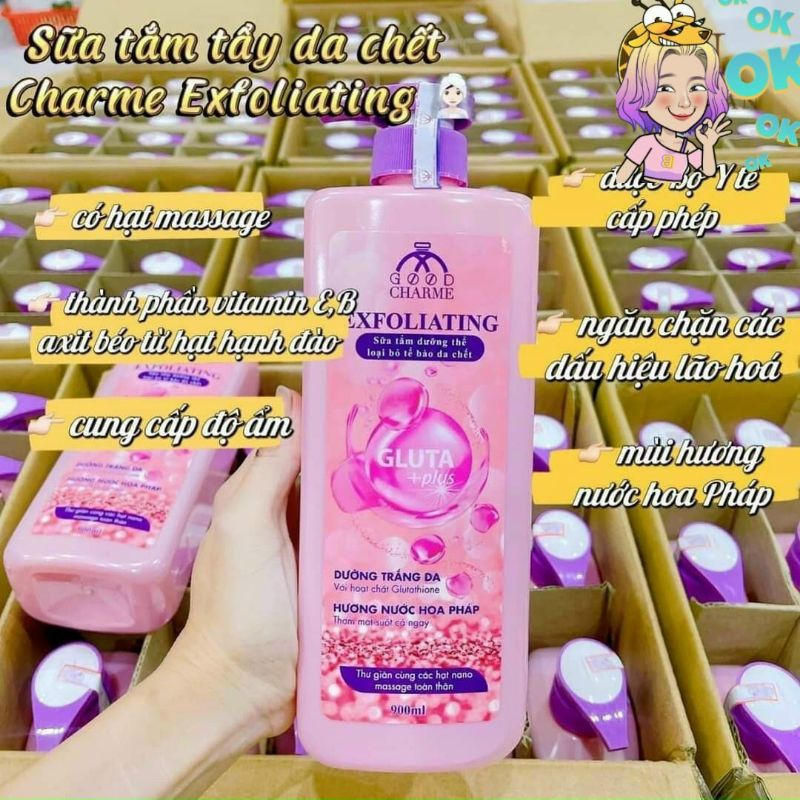 Sữa tắm hương nước hoa cao cấp Exfoliating_chai 900m_chinh hang