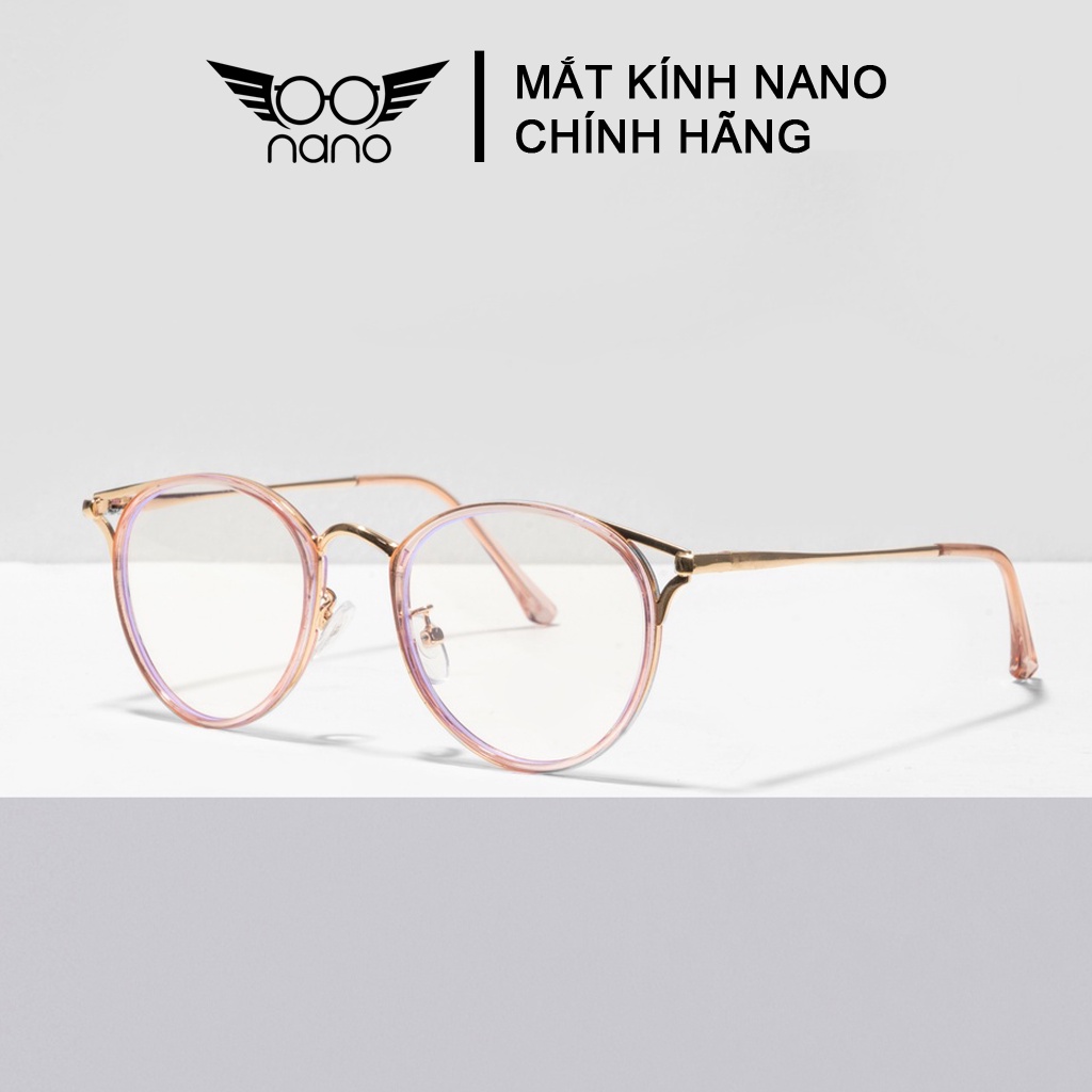 Gọng kính cận nữ mắt mèo dễ thương NANO 90029 màu sắc thời trang chính hãng chống tia UV phong cách Hàn Quốc