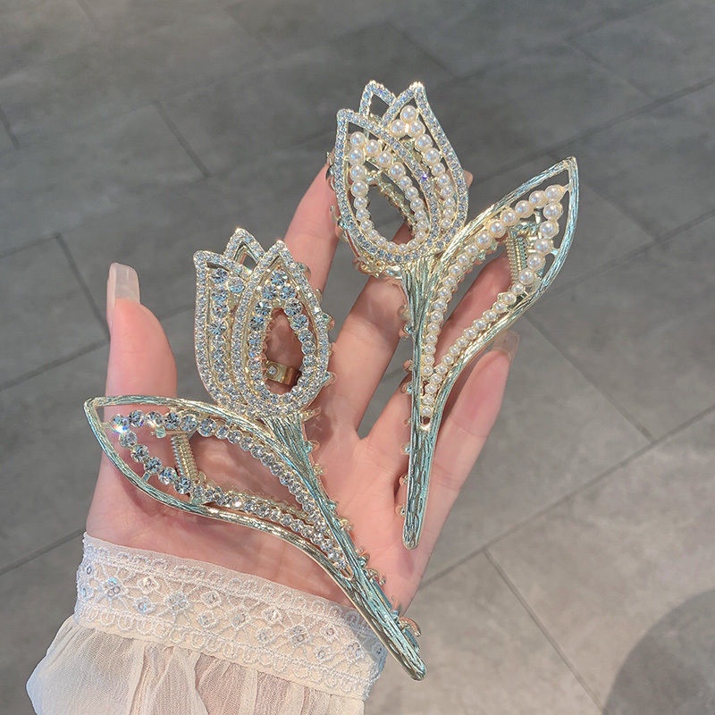 Kẹp Tóc Hình Hoa Đính Đá Thời Trang Mùa Hè 2022