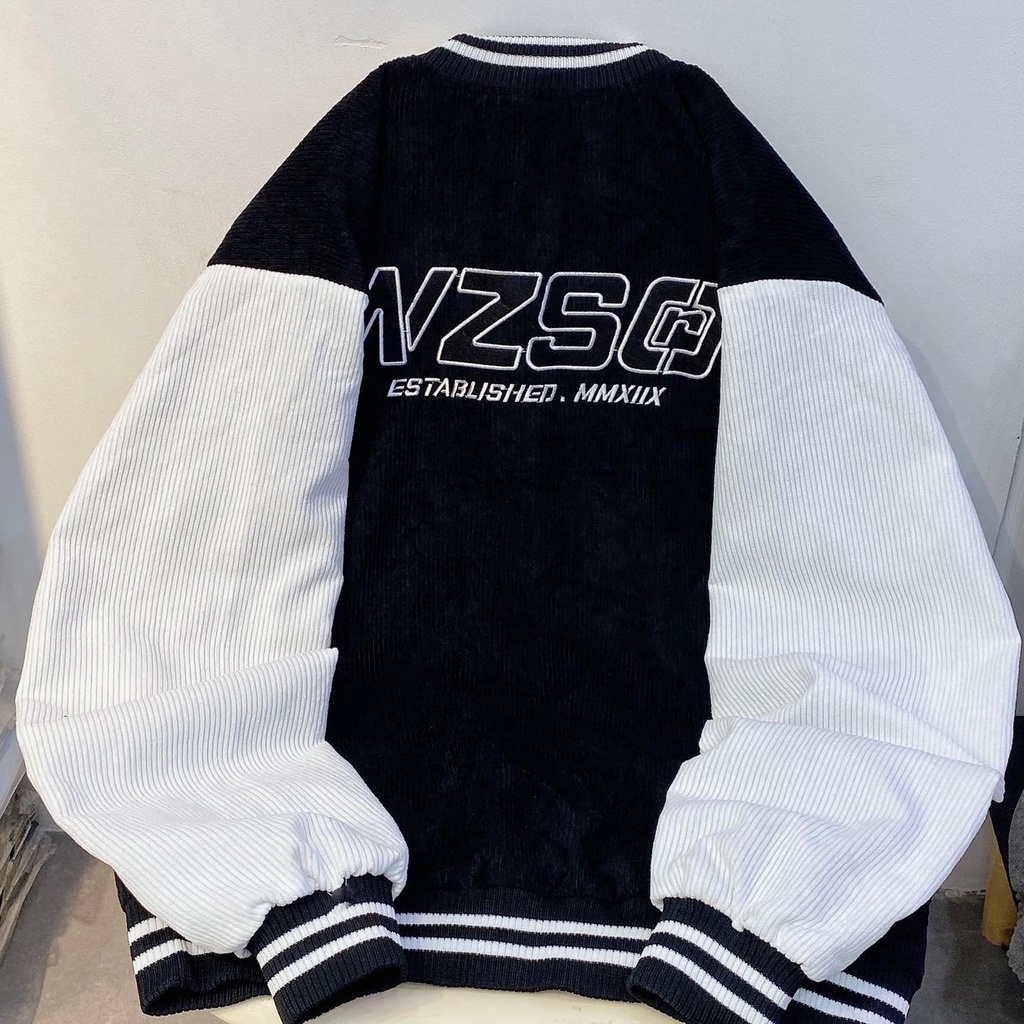 [sẵn] Áo varsity/bomber tay dài chữ WZS (ảnh thật tại shop)
