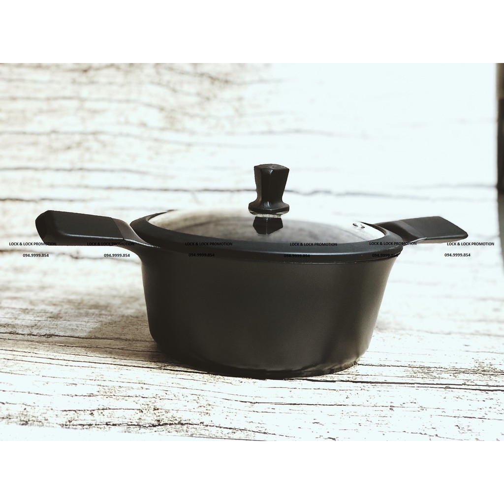 Nồi Lock&amp;Lock Edge Cookware CAC2011 [20CM] CAC2411 [24CM] có thể sử dụng bếp từ