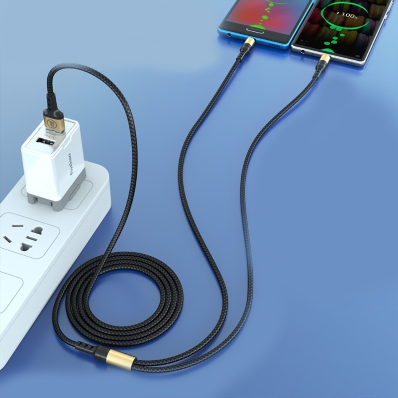 Cáp Sạc Nhanh Và Truyền Dữ Liệu 2 Trong 1 Dài 1 5M Tiện Dụng Cho Điện Thoại Di Động / Máy Tính Bảng