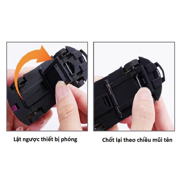 Xe ô tô đồ 360 độ chạy đà mini chất liệu nhựa ABS kích thước 9x4x3 cm (1417XMN)