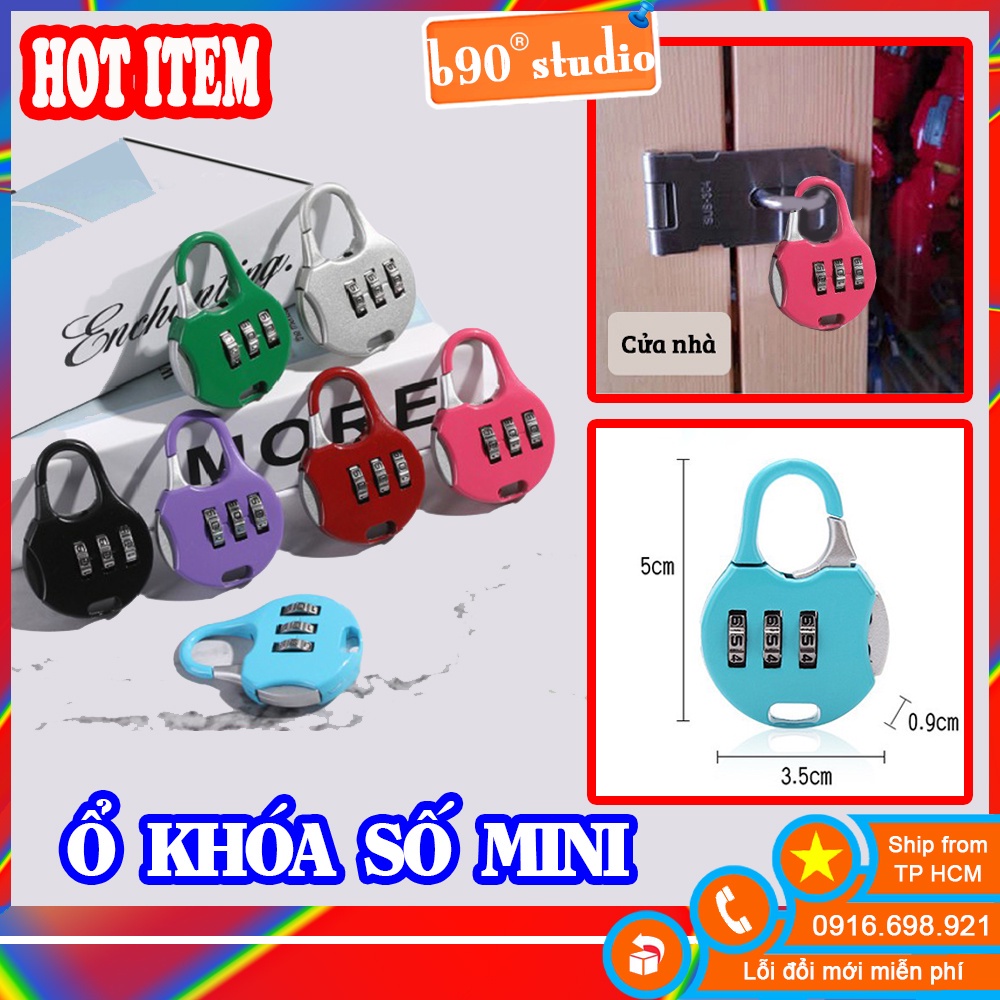 Ổ khóa số mini dễ thương loại nhỏ