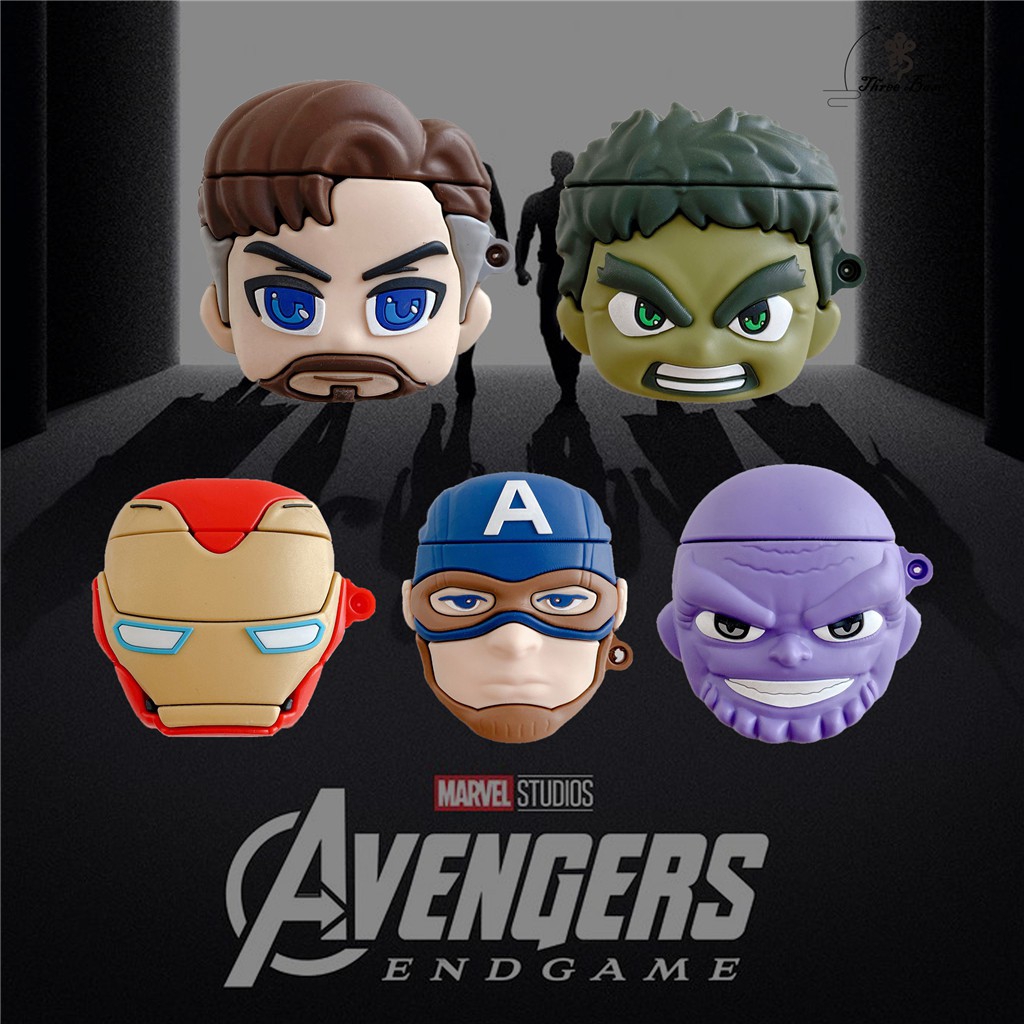 Airpods case Marvel The Avengers Cool Soft Casing Portable airpods pro Cover For Apple Wireless Bluetooth Headset Iron Man Doctor Strange Captain America