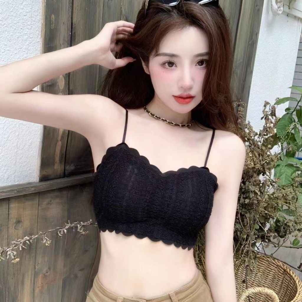 Áo bra nữ ren thun lạnh đúc su, áo lót 2 dây đệm mút mỏng ôm ngực sexy gợi cảm quyến rũ DOPICO B8985