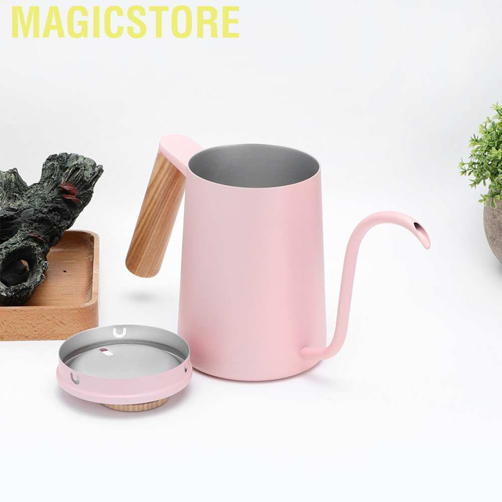 Magicstore 650ml Household 304 Stainless Steel Coffee Pot Hand Long Spout Kettle Tools