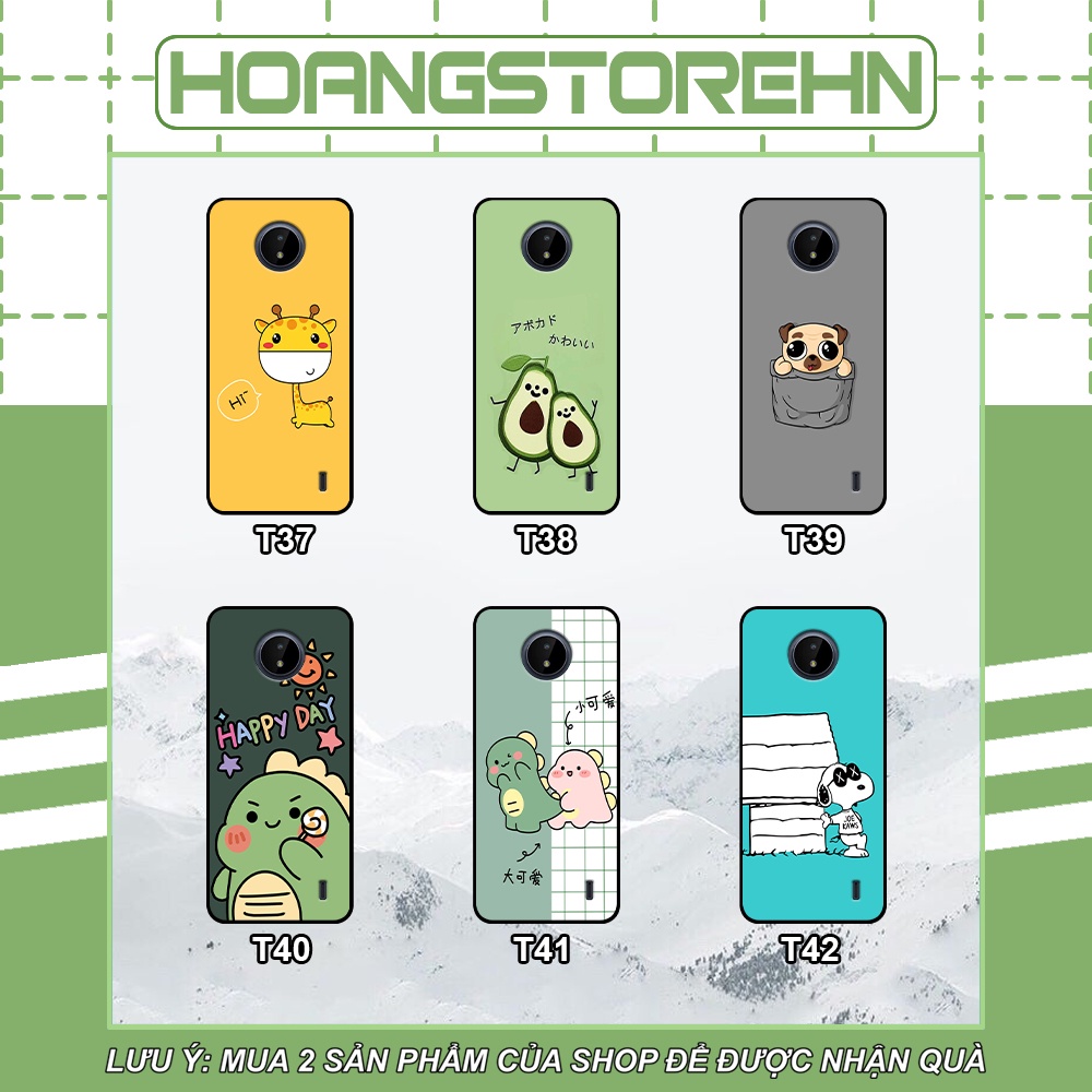 Ốp Nokia 3.4 / G10 / C20 / C30 / C21 Plus in hình quả bơ, hươu, khủng long siêu dễ thương