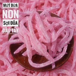 Mứt dừa non sợi vị dâu - siêu ngon 100g / 250g / 500g