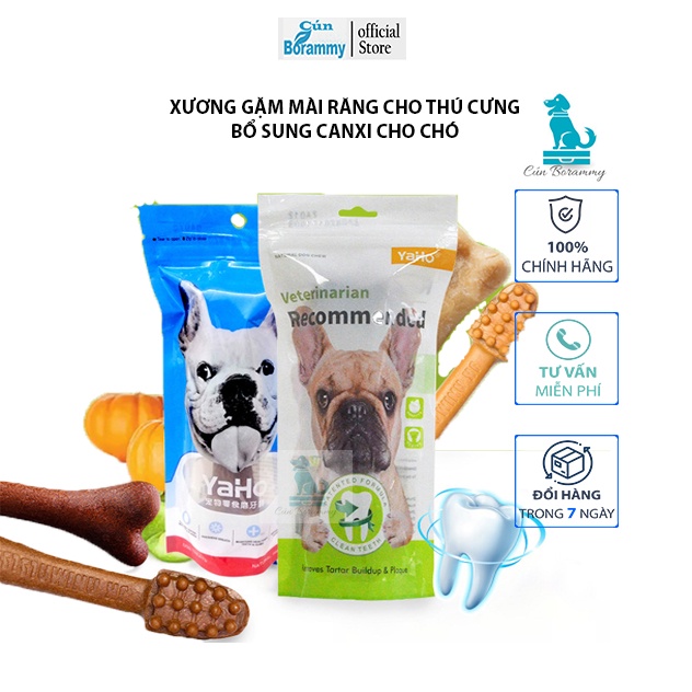 Xương gặm mài răng cho chó - Vitamin bổ sung canxi, dinh dưỡng - đồ ăn nhẹ cho chó chống cắn