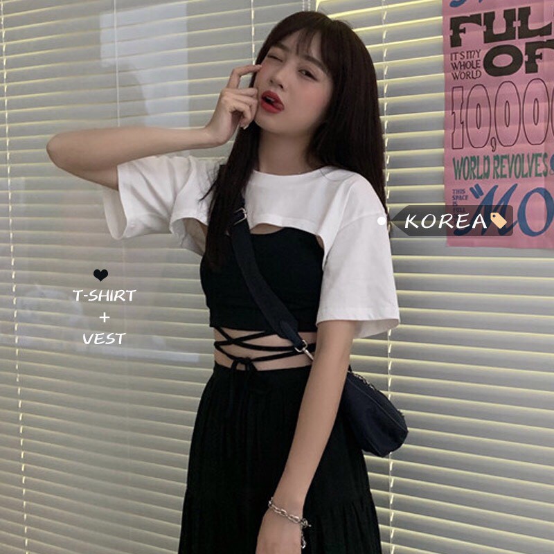 set áo kiểu buộc dây eo siêu xinh