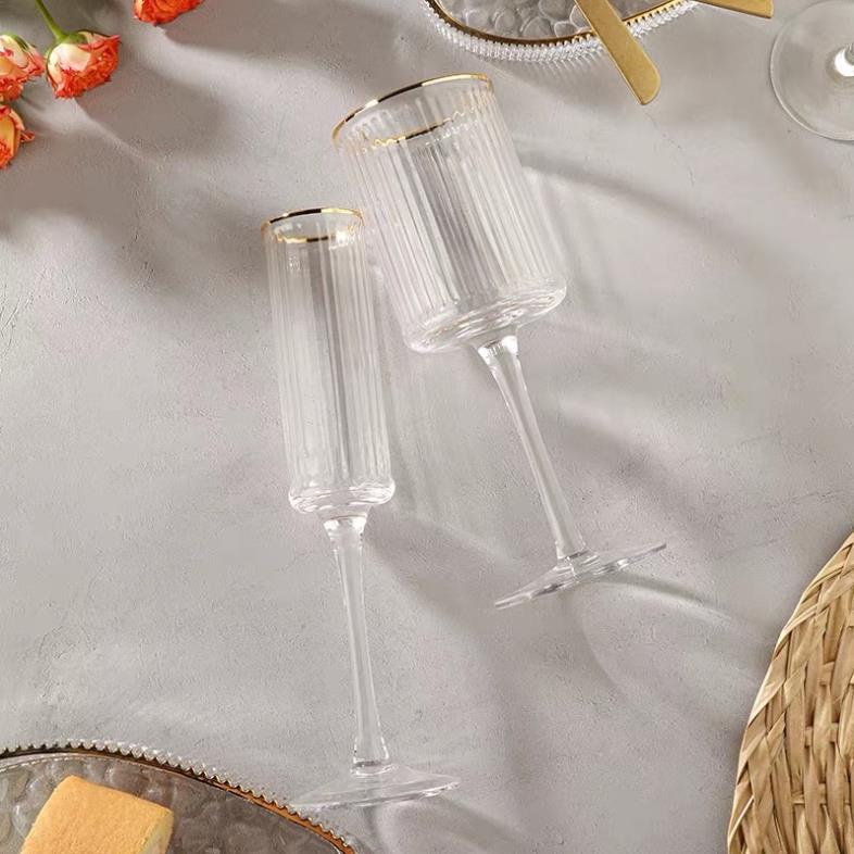 Ly rượu vân sọc sang trọng, cao cấp - Bắc Âu