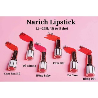 SON LỤA MẶT TRỜI NARICH LÍPTICK madein KOREA