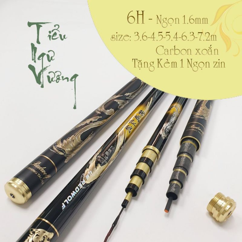 CẦN TIỂU NGƯ VƯƠNG 6H CACBON ĐẲNG CẤP tặng 1 đọt khi mua 1 cần