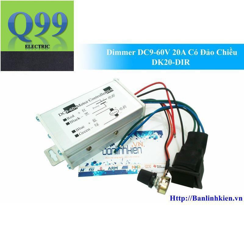 [Siêu rẻ] Điều tốc motor 775 DC9-60V 20A Có Đảo Chiều DK20-DIR Điều chỉnh tốc độ quay động cơ