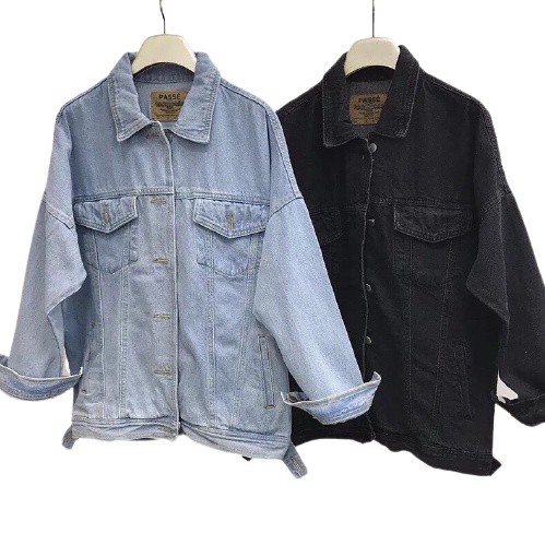 HCM Áo Khoác Jean Nam  Nữ Unisex Xanh Đen Huyền Thoại AKJ1006