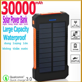 Pin dự phòng năng lượng mặt trời 30000mah kép sạc nhanh USB sạc dự phòng