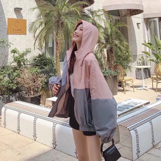 Áo khoác dù phối màu