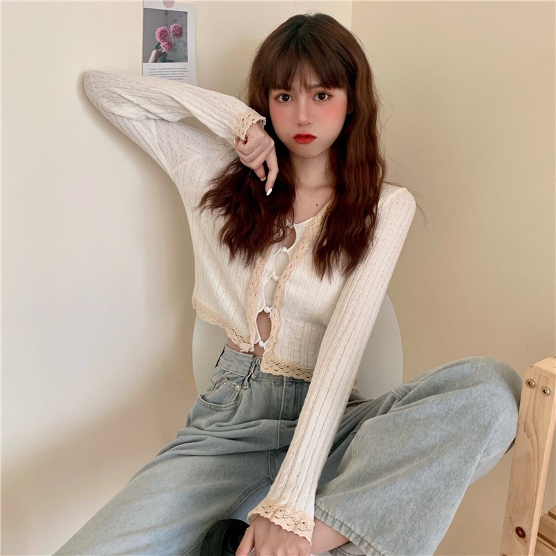 Áo Nữ Tay Dài Cổ Chữ V Thời Trang Quyến Rũ | BigBuy360 - bigbuy360.vn