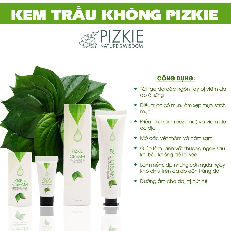 [CHÍNH HÃNG] KEM TRẦU KHÔNG PIZKIE CREAM - CHUYÊN TRỊ CHÀM CHO BÉ (30g)