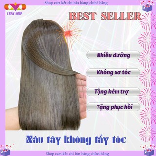 Thuốc nhuộm tóc màu Nâu tây Tặng kèm trợ nhuộm và phục hồi